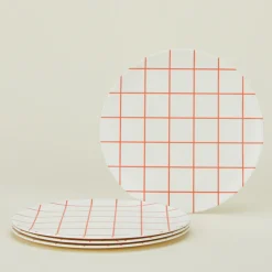 Xenia Taler Garden & Patio^Bamboo Melamine Dinner Plate Set