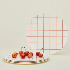 Xenia Taler Garden & Patio^Bamboo Melamine Dinner Plate Set