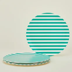 Xenia Taler Garden & Patio^Bamboo Melamine Dinner Plate Set