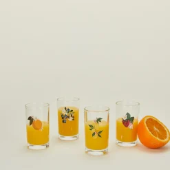 Paper Farm Press Glassware & Barware^Berry & Citrus Juice Glasses, Set of 4