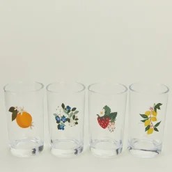 Paper Farm Press Glassware & Barware^Berry & Citrus Juice Glasses, Set of 4