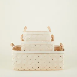 Verso Designs Storage & Organization|Baskets & Storage^Birch + Leather Basket