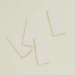 Indaba Trading Table Linens^Blanket Stitch Napkin, Set of 4