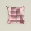 Craft Boat Pillows^Block Printed Grid Pillow Cover
