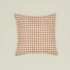 Craft Boat Pillows^Block Printed Grid Pillow Cover