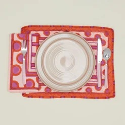 TABLE Table Linens^Block Printed Quilted Placemat