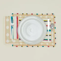 TABLE Table Linens^Block Printed Quilted Placemat
