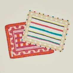 TABLE Table Linens^Block Printed Quilted Placemat