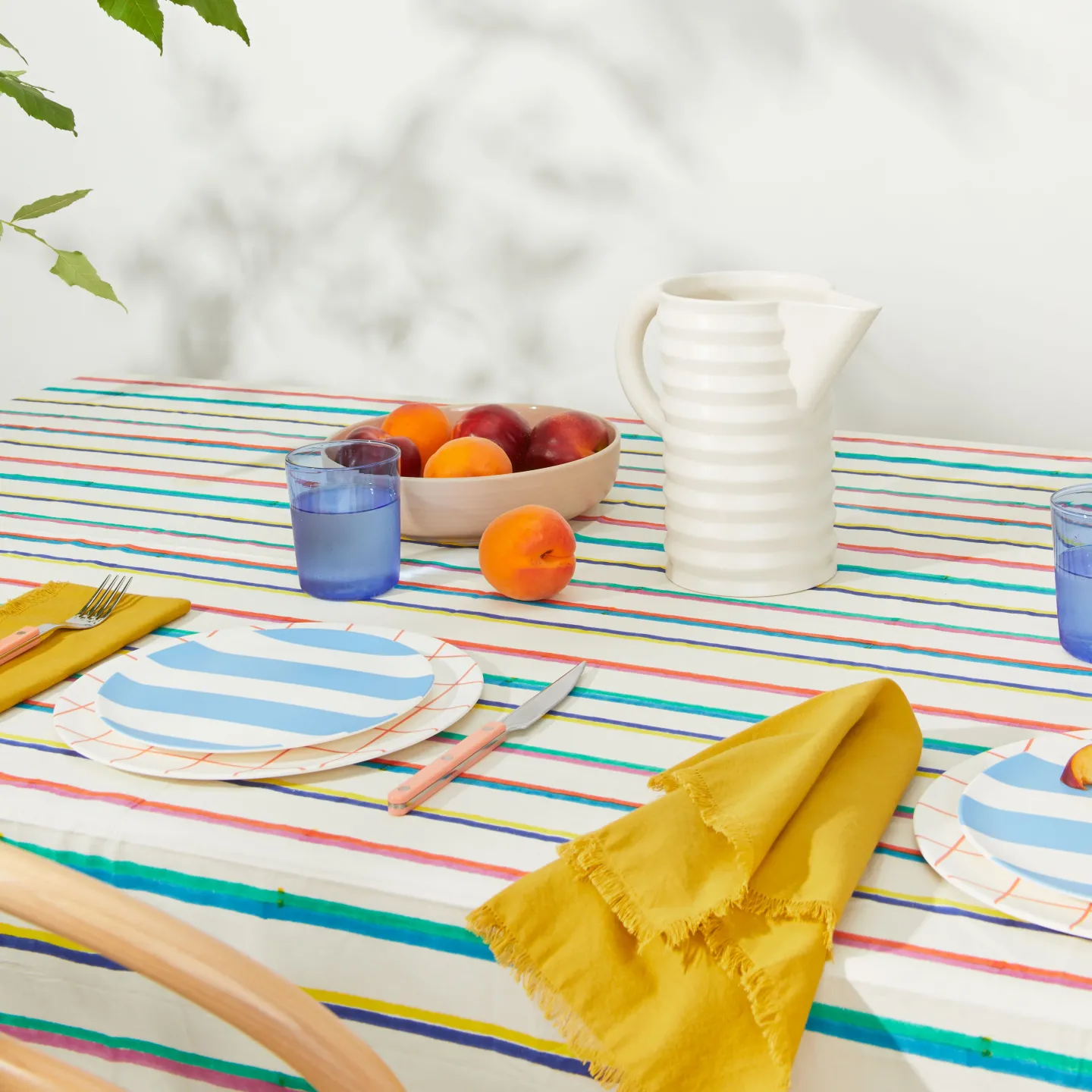 TABLE Table Linens^Block Printed cloth