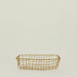 Fog Linen Storage & Organization|Trays & Catch-alls^Brass Basket - Low