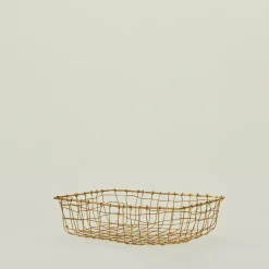 Fog Linen Storage & Organization|Trays & Catch-alls^Brass Basket - Low