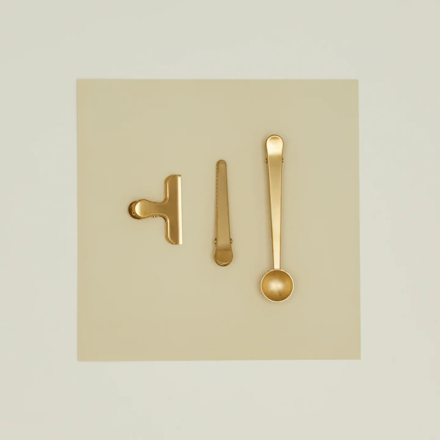 Kikkerland Storage & Organization^Brass Clips - Set of 3