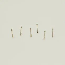 Fog Linen Loungewear|Bath Hardware^Brass Hook, Set of 6