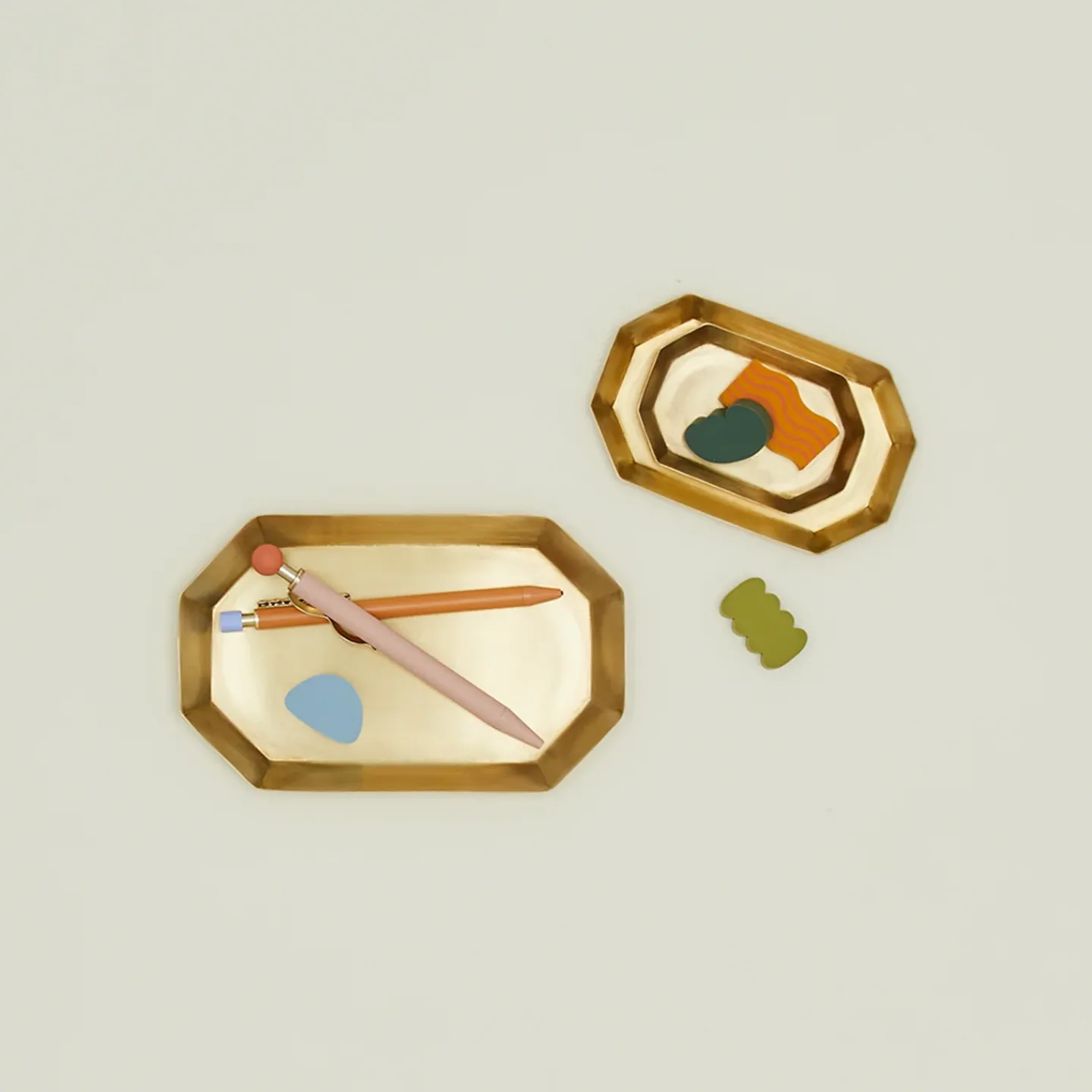 Fog Linen Trays & Catch-alls|Office & Games^Brass Octagonal Tray