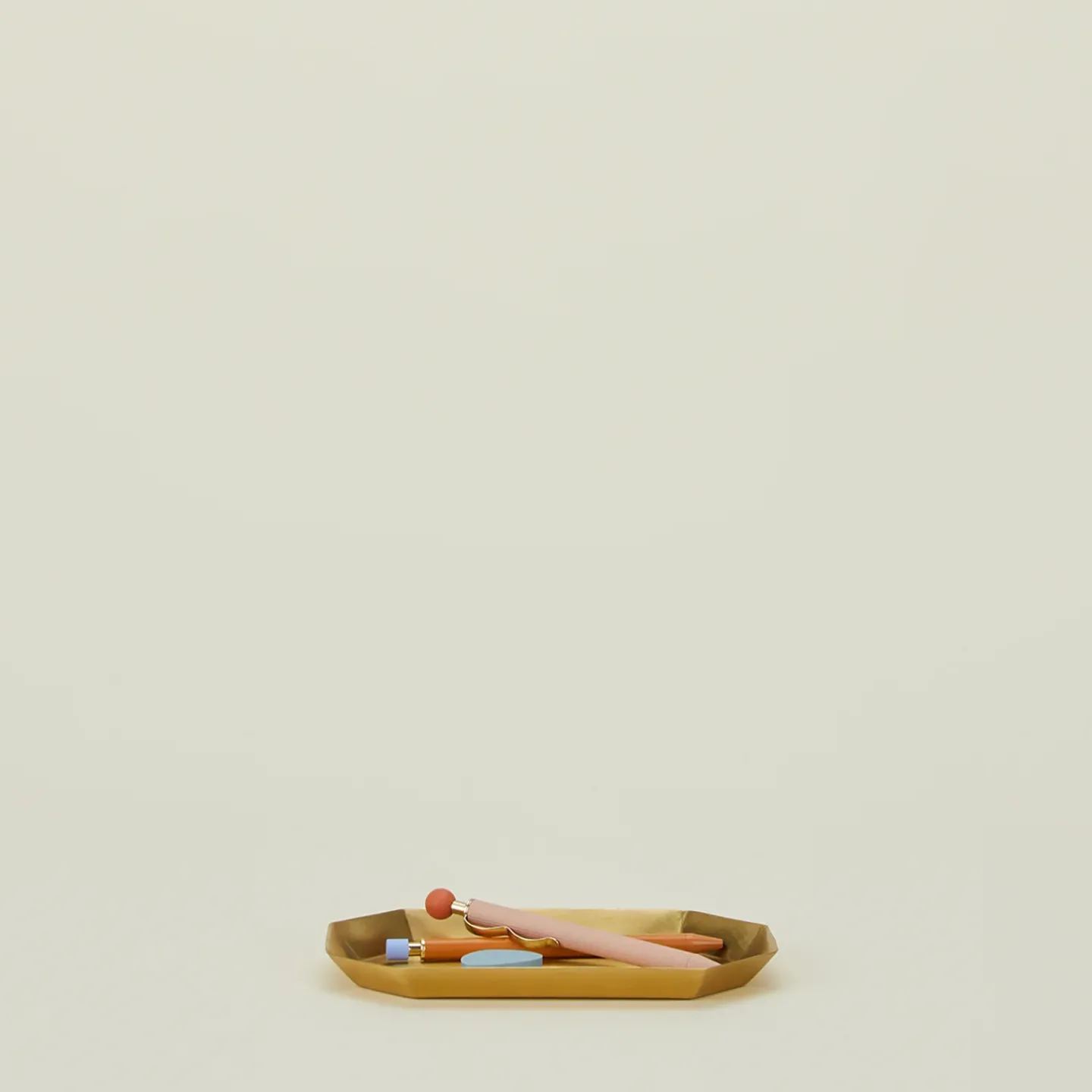 Fog Linen Trays & Catch-alls|Office & Games^Brass Octagonal Tray