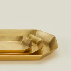 Fog Linen Trays & Catch-alls|Office & Games^Brass Octagonal Tray