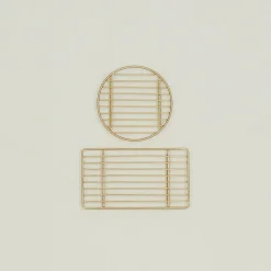 Fog Linen Kitchen Accessories|Baskets & Storage^Brass Wire Rack - Rectangular