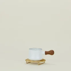 Fog Linen Kitchen Accessories|Baskets & Storage^Brass Wire Rack - Round