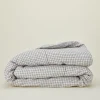 Fog Linen Duvets^Checked Linen Duvet Cover
