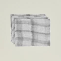 Fog Linen Table Linens^Checked Linen Placemat, Set of 4