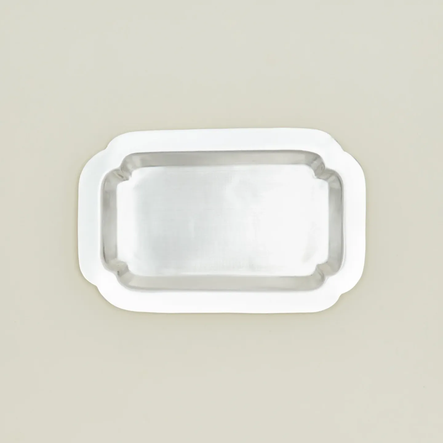 Fog Linen Glassware & Barware|Serveware^Decorative Edge Rectangular Silver Tray