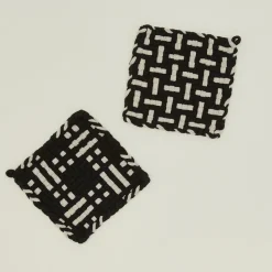 Kate Kilmurray Kitchen Textiles^Dots + Dashes Handwoven Pot Holder