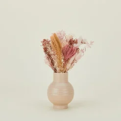 Idlewild Vases & Bowls^Dried Floral Bouquet - Pink + Coral