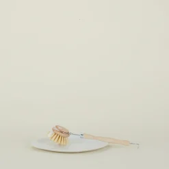 Hawkins New York Kitchen Cleaning^Essential Wood Handled Scrubber + Replacement Brush