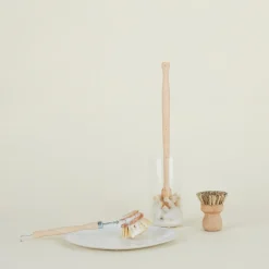 Hawkins New York Kitchen Cleaning^Essential Wood Handled Scrubber + Replacement Brush