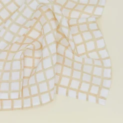 Craft Boat Table Linens^Hand Block Grid Napkin, Set of 2