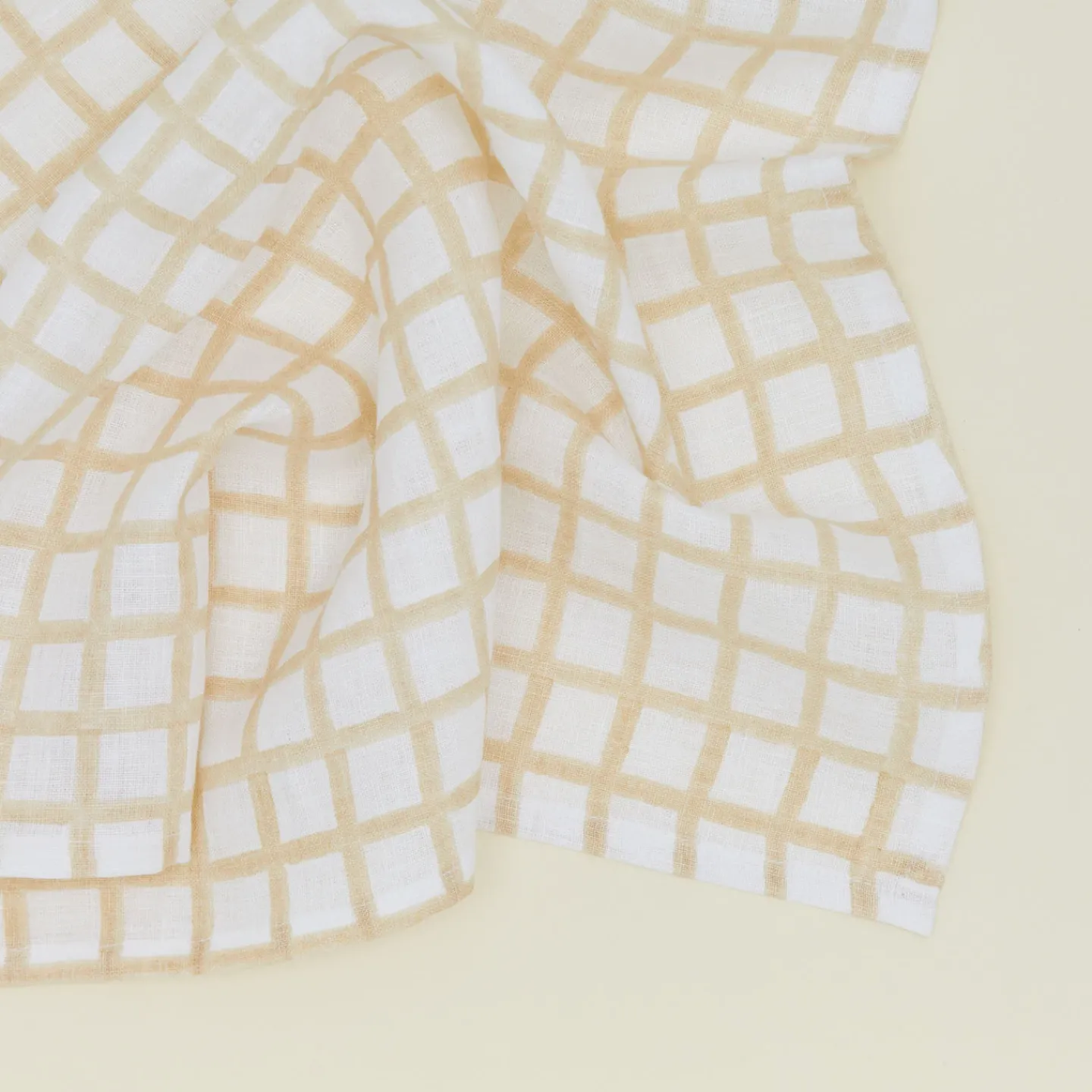 Craft Boat Table Linens^Hand Block Grid Napkin, Set of 2