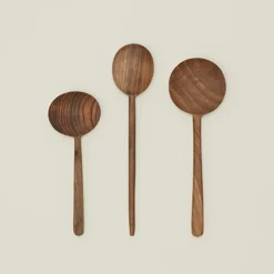 Hawkins New York Kitchen Accessories^Hand Carved Walnut Oval Spoon