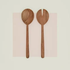 Hawkins New York Kitchen Accessories|Flatware^Hand Carved Walnut Serving Set