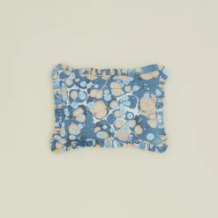 Craft Boat Pillows^Marbled Cotton Ruffled Pillow Cover