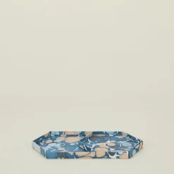 Craft Boat Serveware|Office & Games^Marbleized Hexagon Tray, Set of 2