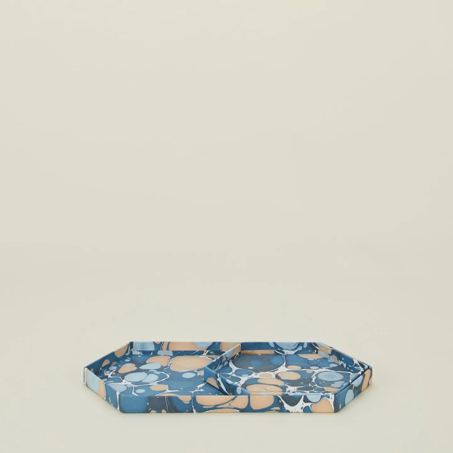 Craft Boat Serveware|Office & Games^Marbleized Hexagon Tray, Set of 2