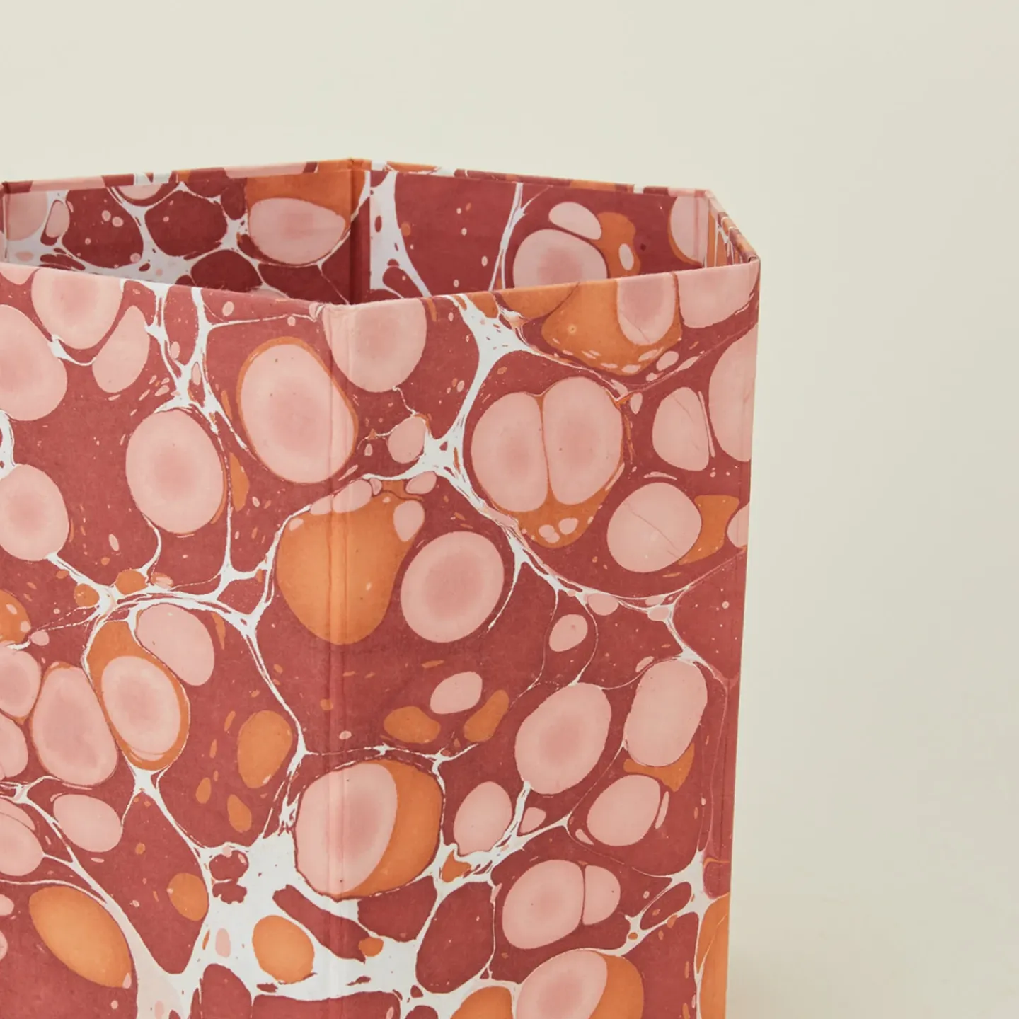 Craft Boat Bath Accessories|Baskets & Storage^Marbleized Hexagon Wastebasket