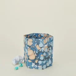 Craft Boat Bath Accessories|Baskets & Storage^Marbleized Hexagon Wastebasket