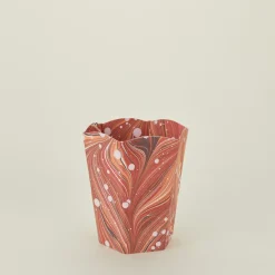 Craft Boat Bath Accessories|Baskets & Storage^Marbleized Scalloped Wastebasket
