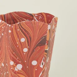 Craft Boat Bath Accessories|Baskets & Storage^Marbleized Scalloped Wastebasket