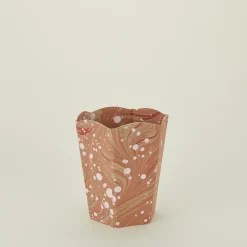 Craft Boat Bath Accessories|Baskets & Storage^Marbleized Scalloped Wastebasket