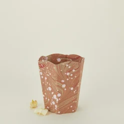 Craft Boat Bath Accessories|Baskets & Storage^Marbleized Scalloped Wastebasket