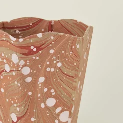 Craft Boat Bath Accessories|Baskets & Storage^Marbleized Scalloped Wastebasket