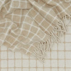Bronte Moon Throws^Merino Wool Check Throw