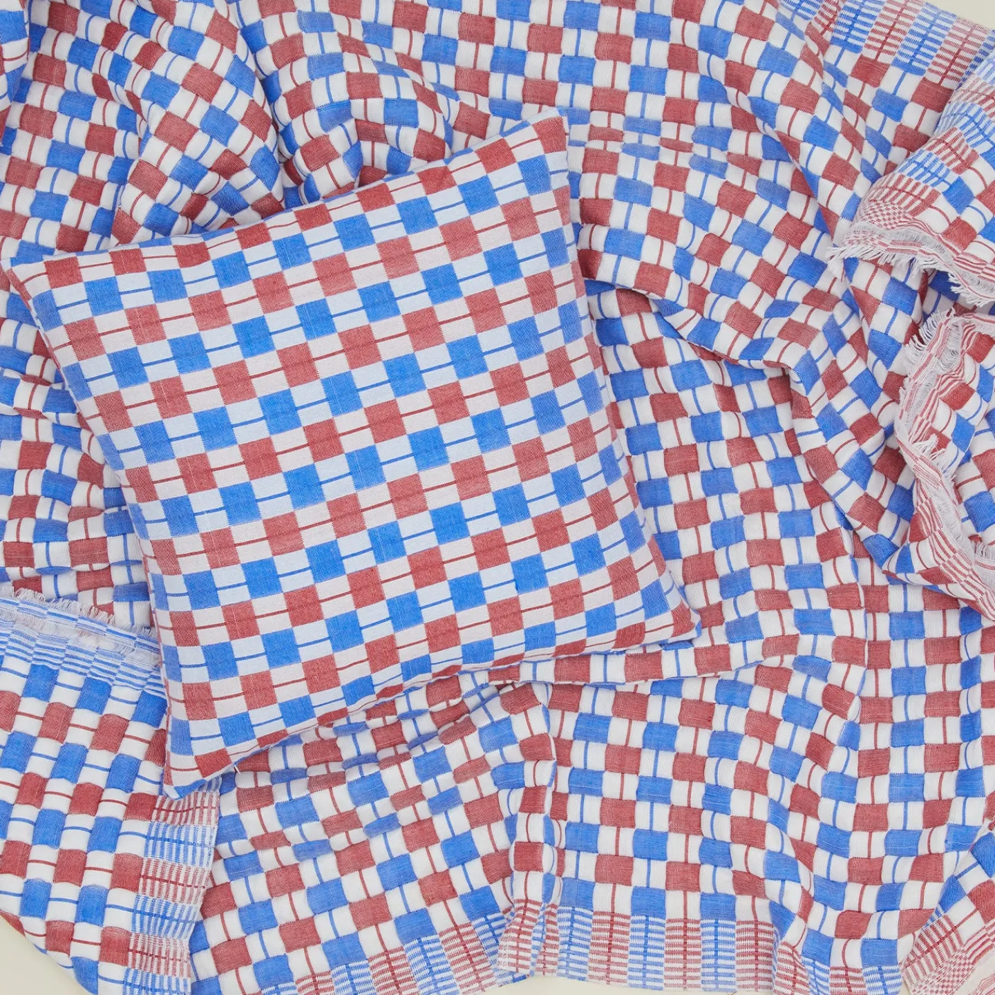 Archive NY Pillows^Quilted Checkered Pillow Cover