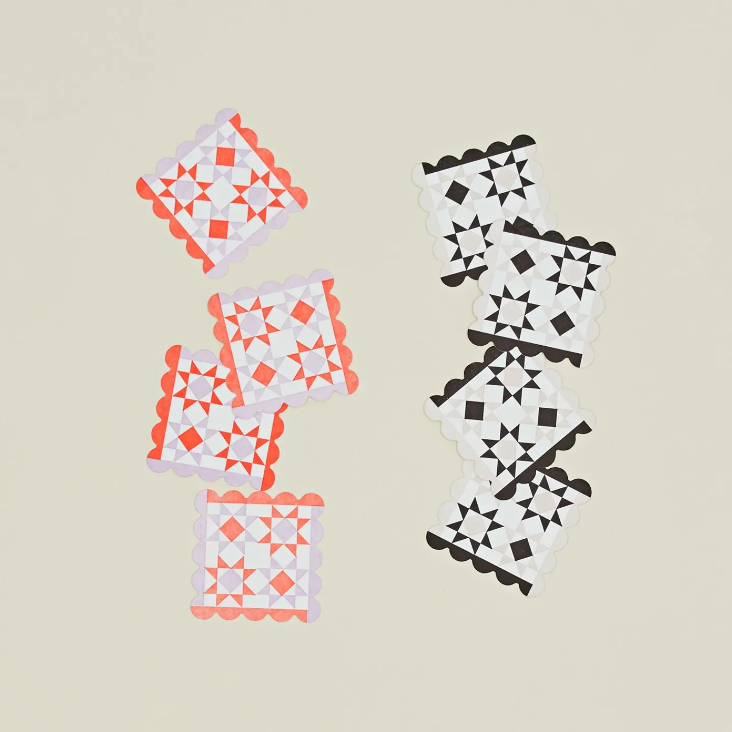 And Here We Are Glassware & Barware^Reusable Paper Coaster, Set of 8 - Quilted