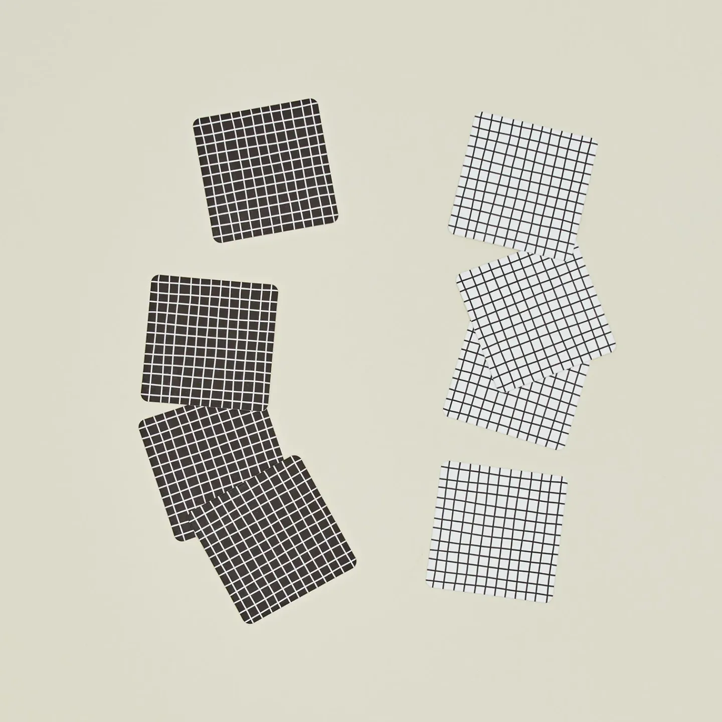 And Here We Are Glassware & Barware^Reusable Paper Coaster, Set of 8 - Gridded
