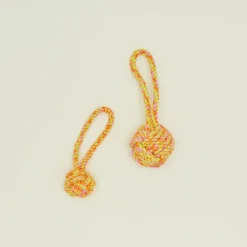 Ware of the Dog Office & Games^Rope Toy - Orange/Pink