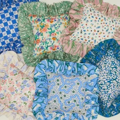 Maison Lisette Pillows^Ruffled Floral Cushion