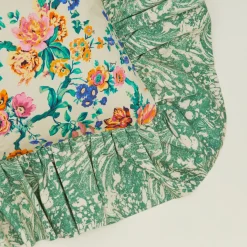 Maison Lisette Pillows^Ruffled Floral Cushion